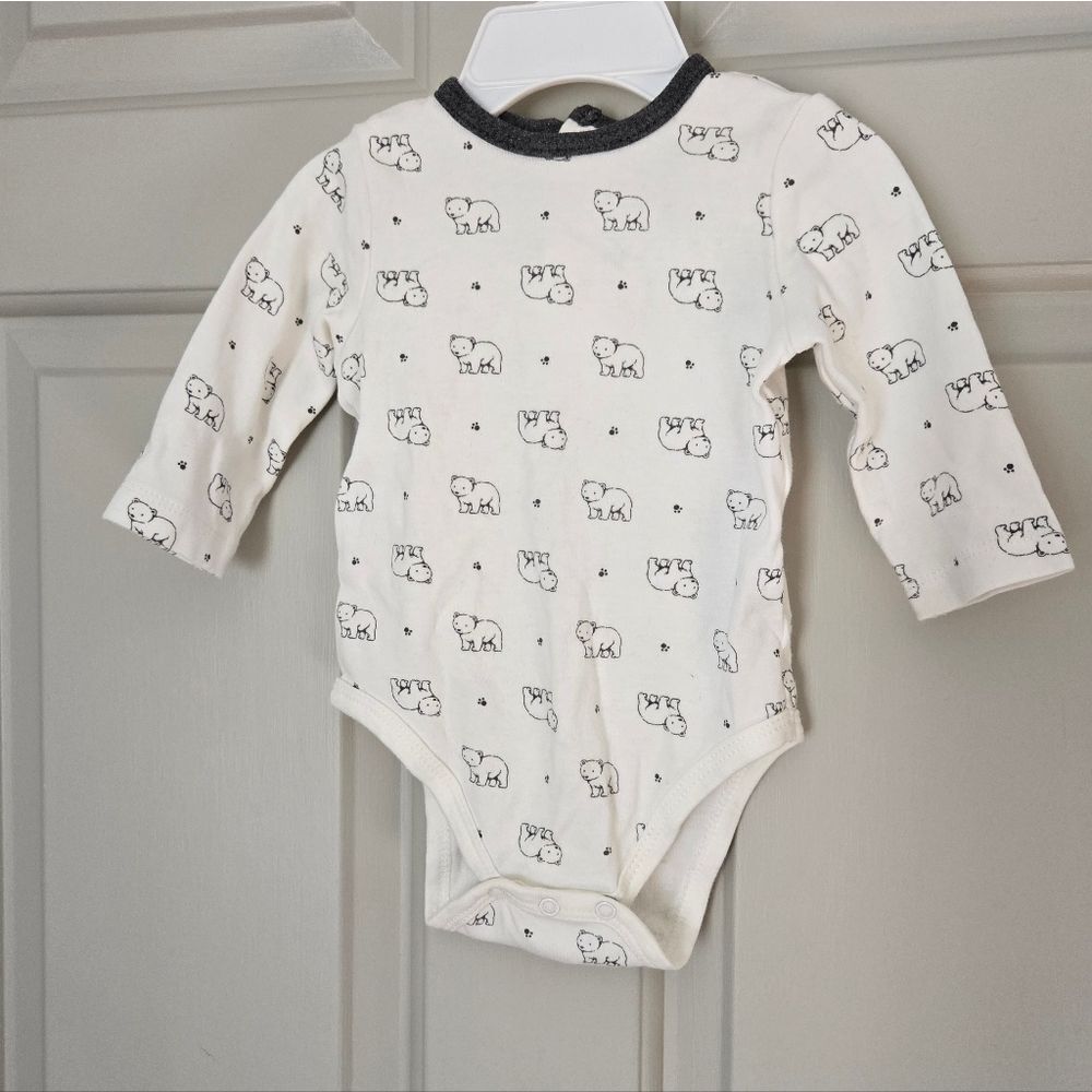 3/$12 Little Me Long Sleeve Onesie Size 6 M